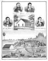 Rev. W.J. McConkey, Andrew Lyons, Mary E. Lyons, High Hill Presbyterian Church, Muskingum County 1875